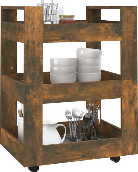VidaXL Kuchyňský vozík 60 x 45 x 80 cm kompozitní dřevo [816816] Barva: dub sonoma
