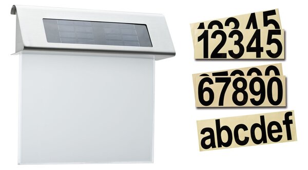Paulmann 93765 Special Line Solar house number, solární osvětlení domovního čísla, 1x0,2W LED, 23x22cm, IP44