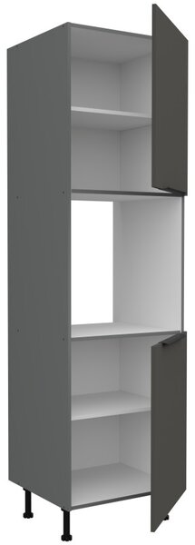Kuchyňská skříň na vestavnou troubu LUNARA - šířka 60 cm, grafit / antracit