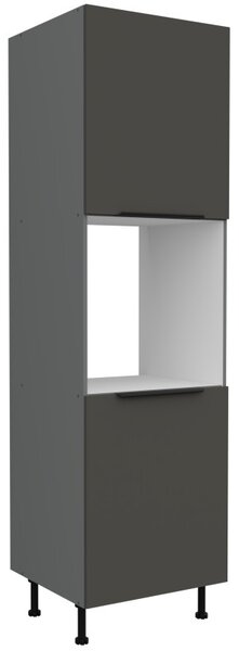 Kuchyňská skříň na vestavnou troubu LUNARA - šířka 60 cm, grafit / antracit