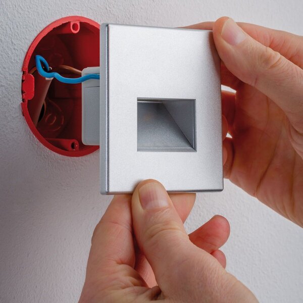 Paulmann 99495 Edge Quadro, svítidlo do stěny, 1x1,1W LED 2700K, matný chrom, 8x8cm