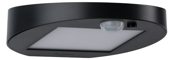 Paulmann 94246 Ryse, antracitové nástěnné solární svítidlo se senzorem, 1,2W LED 3000K, šířka 15,4cm, IP44