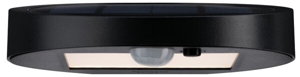 Paulmann 94246 Ryse, antracitové nástěnné solární svítidlo se senzorem, 1,2W LED 3000K, šířka 15,4cm, IP44