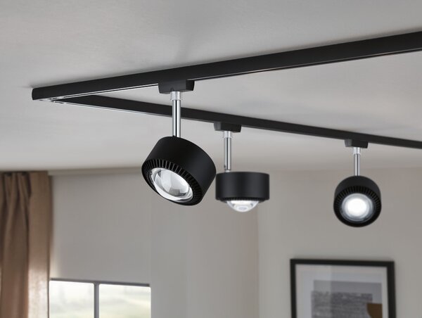 Paulmann 96812 Aldan, spot pro Urail systém, 9W LED 4000K stmívatelné, matná černá, výška 17cm