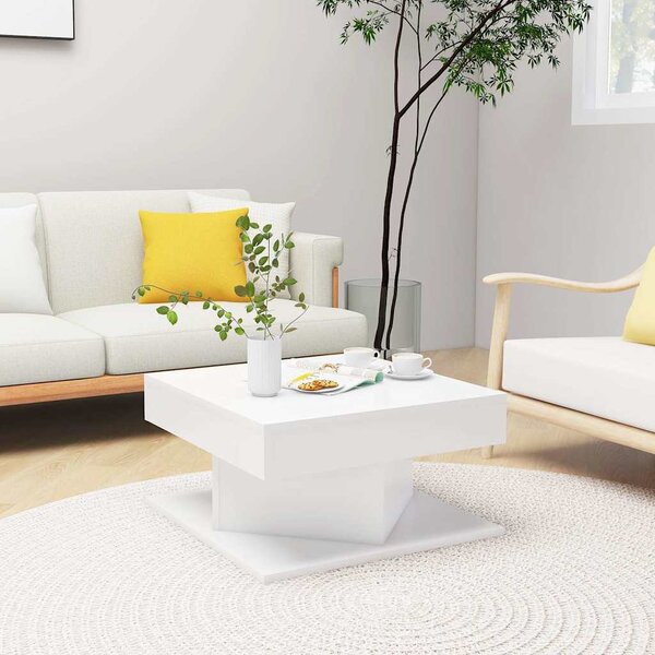 VidaXL Konferenční stolek 55x55x30 cm kompozitní dřevo [862665] Barva: Bílá