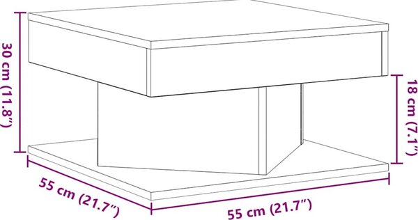 VidaXL Konferenční stolek 55x55x30 cm kompozitní dřevo [862665] Barva: Bílá