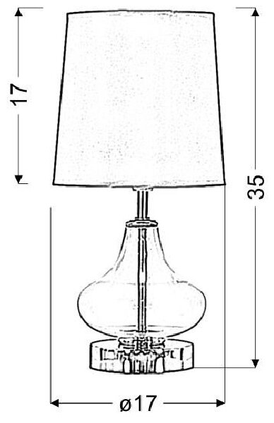 Moderní stolní lampa ALLADINA - 1xE14, 40W, chromovaná / jantarová