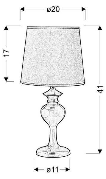 Moderní stolní lampa BERKANE - 1xE14, 40W, bílá / modrá