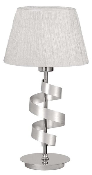 Stolní lampa DENIS - 1xE27, 60W, chromovaná / bílá