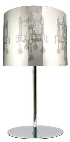 Moderní stolní lampa ARKAS - 1xE27, 60W, chromovaná