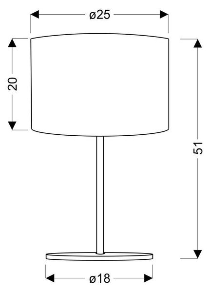 Moderní stolní lampa ARKAS - 1xE27, 60W, chromovaná
