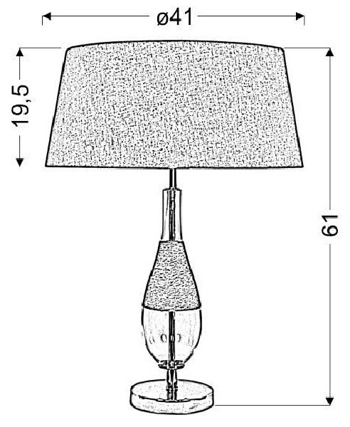 Moderní stolní lampa ECO 1 - 1xE27, 60W, chromovaná / béžová