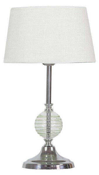 Moderní stolní lampa FERO - 1xE27, 60W, chromovaná / bílá / zelená