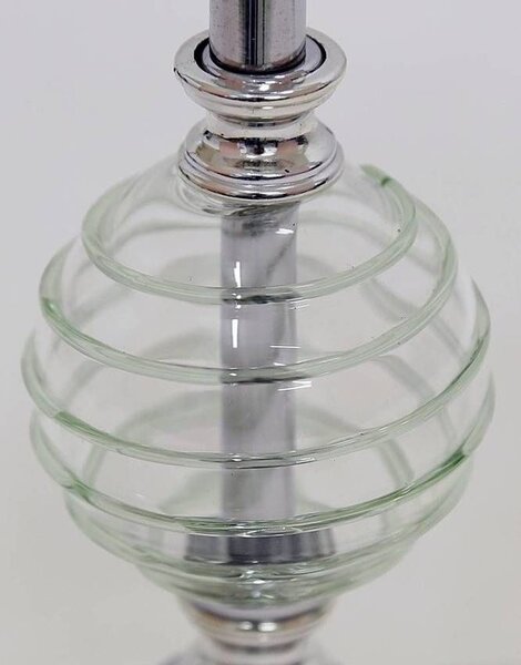 Moderní stolní lampa FERO - 1xE27, 60W, chromovaná / bílá / zelená