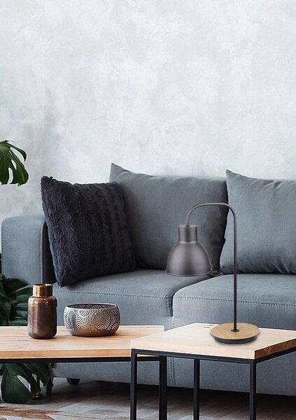 Stolní lampa ve skandinávském stylu VARIO - 1xE27, 60W, černá