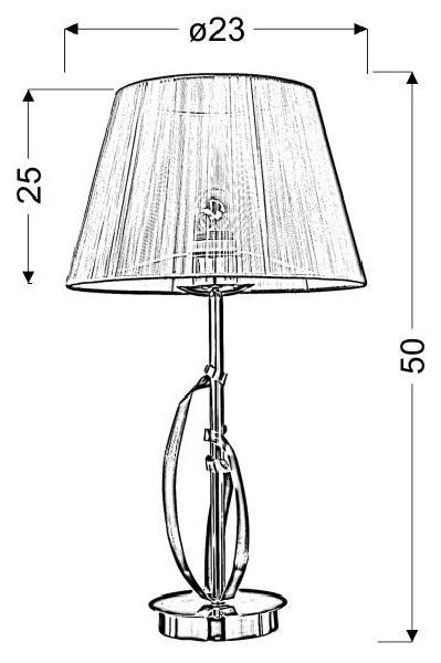 Moderní stolní lampa DIVA - 1xE27, 60W, chromovaná / zlatá