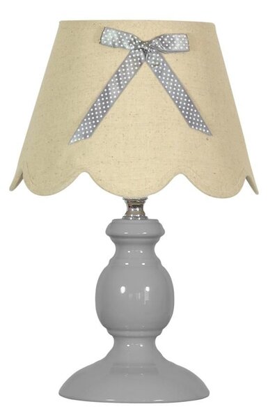 Stolní lampa WHILMA - 1xE14, 40W, šedá / béžová