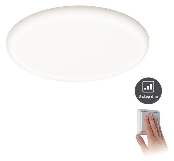 Paulmann 93068 Veluna VariFit, kulaté zápustné svítidlo, 22W LED 4000K, tříkrokové stmívání, prům. 21,5cm, IP44