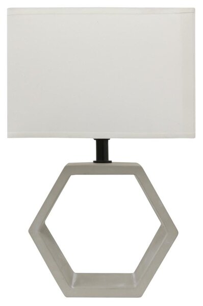 Stolní betonová lampa VIDAL - 1xE27, 40W, béžová