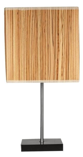 Stolní moderní lampa CAJMAN - 1xE14, 40W, imitace borovice