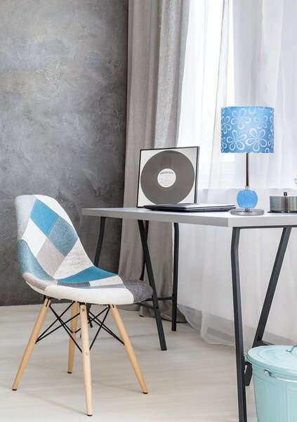 Moderní stolní lampa CORT - 1xE27, 60W, modrá