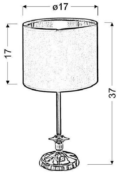 Moderní stolní lampa VIOLINO - 1xE14, 40W, černá / měděná