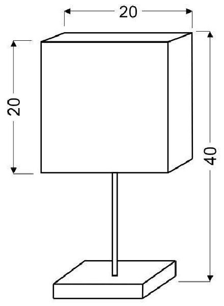 Stolní moderní lampa CAJMAN - 1xE14, 40W, imitace borovice