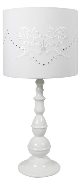 Stolní klasická lampa LANS - 1xE27, 60W, bílá