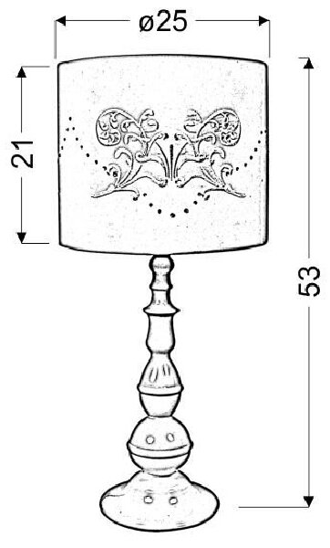 Stolní klasická lampa LANS - 1xE27, 60W, bílá