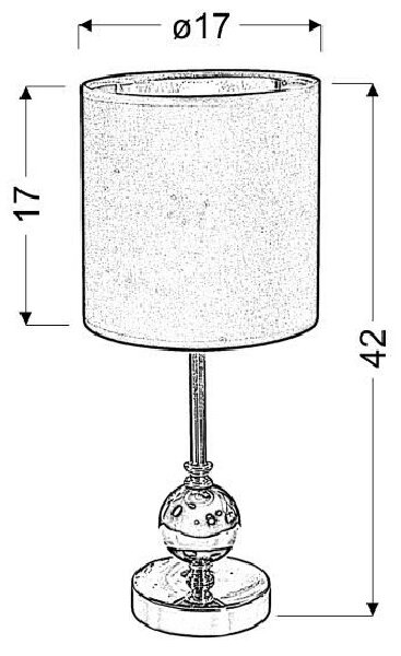 Moderní stolní lampa MELBA - 1xE14, 40W, černá / měděná