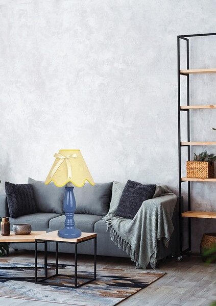 Dětská stolní lampička LOLA - 1xE14, 40W, žlutá / modrá