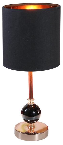 Moderní stolní lampa MELBA - 1xE14, 40W, černá / měděná