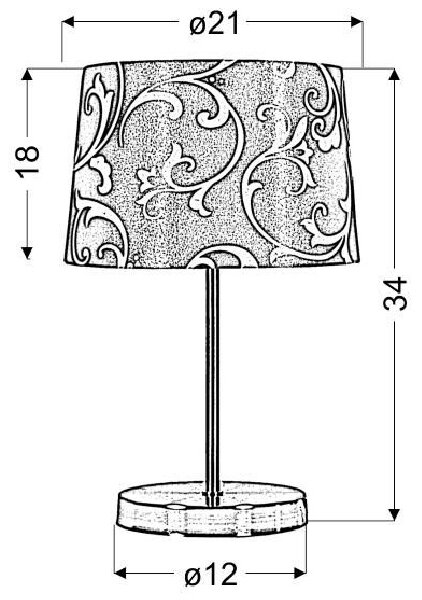 Moderní stolní lampa AROSA - 1xE14, 40W, stříbrná / růžová