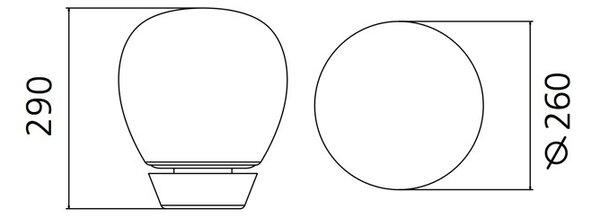 Artemide 1817010A Empatia 26, designová lampička, 20W LED 3000K, prům. 26cm