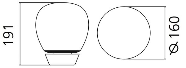 Artemide 1813010A Empatia 16, designová lampička, 11W LED 3000K, prům. 16cm