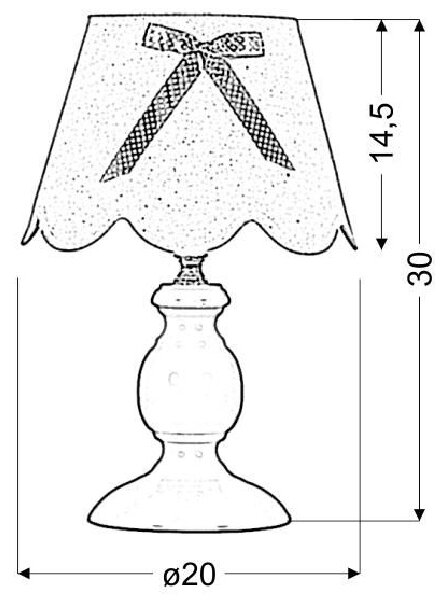 Stolní lampa WHILMA - 1xE14, 40W, šedá / béžová