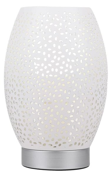 Stolní designová lampa VENUS - 1xE27, 60W, stříbrná / bílá