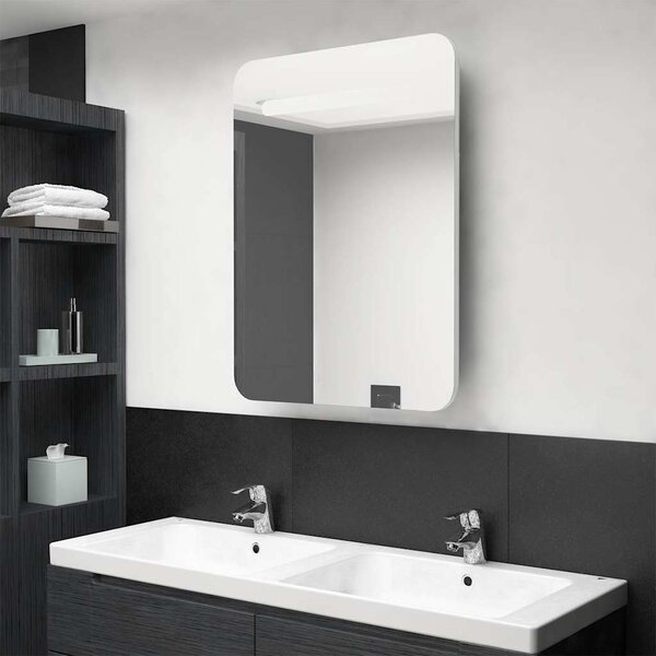 VidaXL LED koupelnová skříňka se zrcadlem 60 x 11 x 80 cm [326509] Barva: Černá
