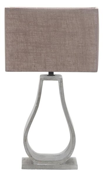 Moderní stolní lampa FEMO - 1xE27, 60W, šedá / béžová
