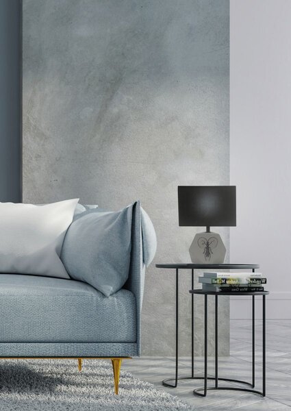 Stolní moderní lampa ANIMI - 1xE14, 40W, světlá šedá / černá