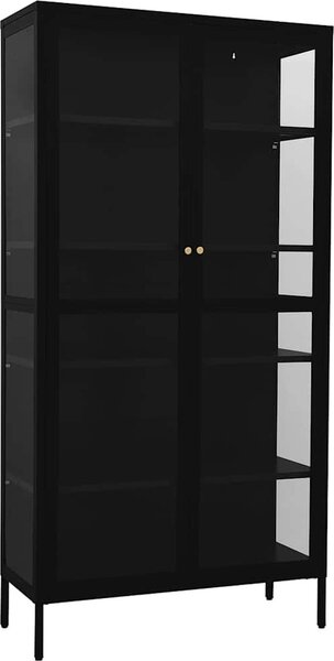 VidaXL Vitrína 90 x 40 x 180 cm ocel a tvrzené sklo [336079] Barva: Černá