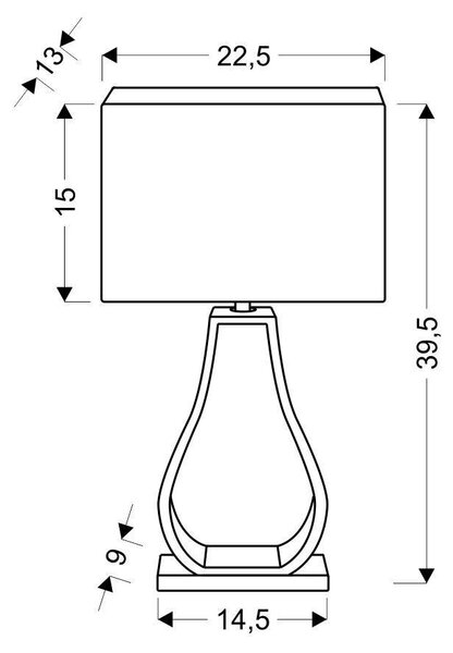 Moderní stolní lampa FEMO - 1xE27, 60W, šedá / béžová
