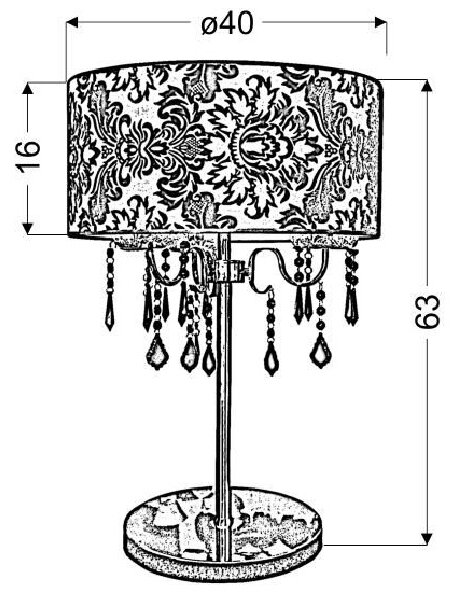 Moderní stolní lampa ASTOR - 3xE14, 40W, chromovaná / červenočerná