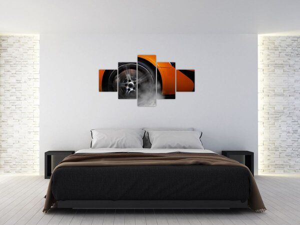 Obraz - Oranžový sporťák (125x70 cm)