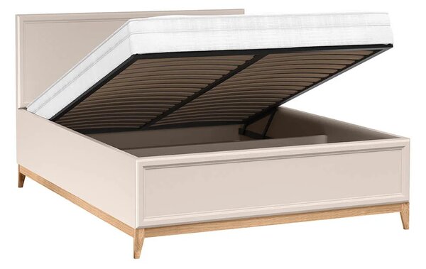 Manželská postel s úložným prostorem 160x200 ELLENSBURG - kašmír