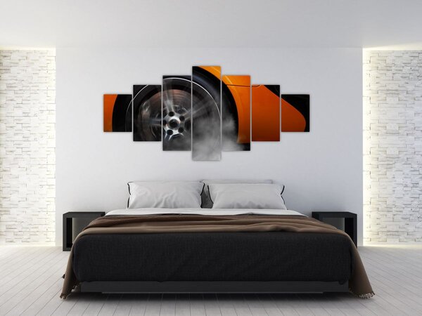 Obraz - Oranžový sporťák (210x100 cm)