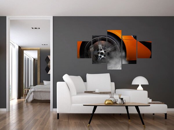 Obraz - Oranžový sporťák (125x70 cm)