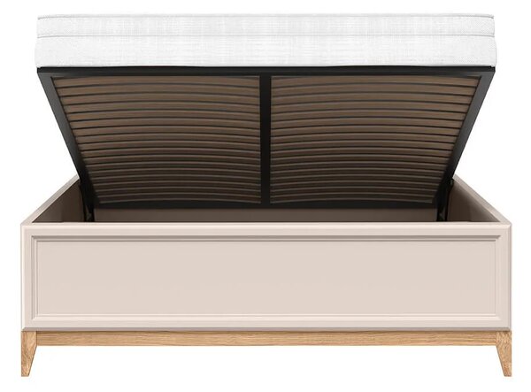 Manželská postel s úložným prostorem 160x200 ELLENSBURG - kašmír