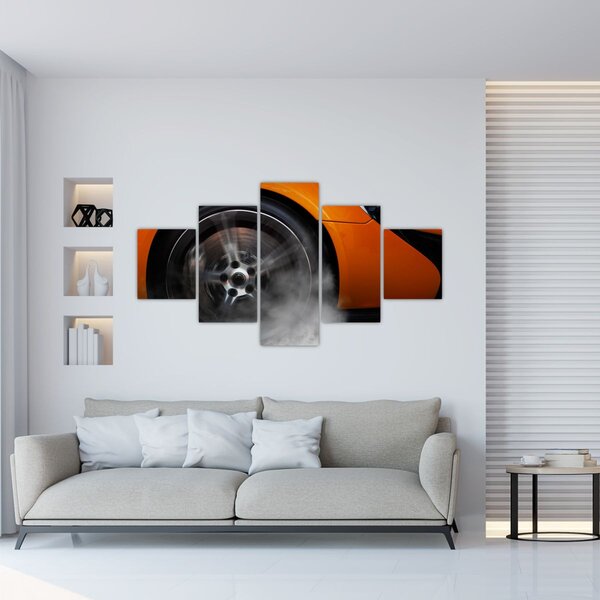 Obraz - Oranžový sporťák (125x70 cm)