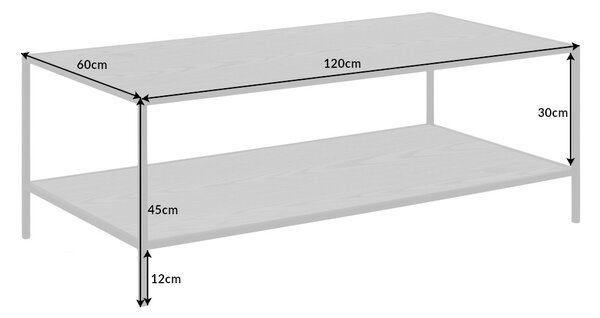 Designový konferenční stolek Maille 120 cm černý jasan